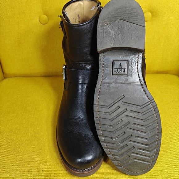 Frye Veronica Short Boot Buckle Black Leather Women's Shoe Size 9.5B - Picture 14 of 15